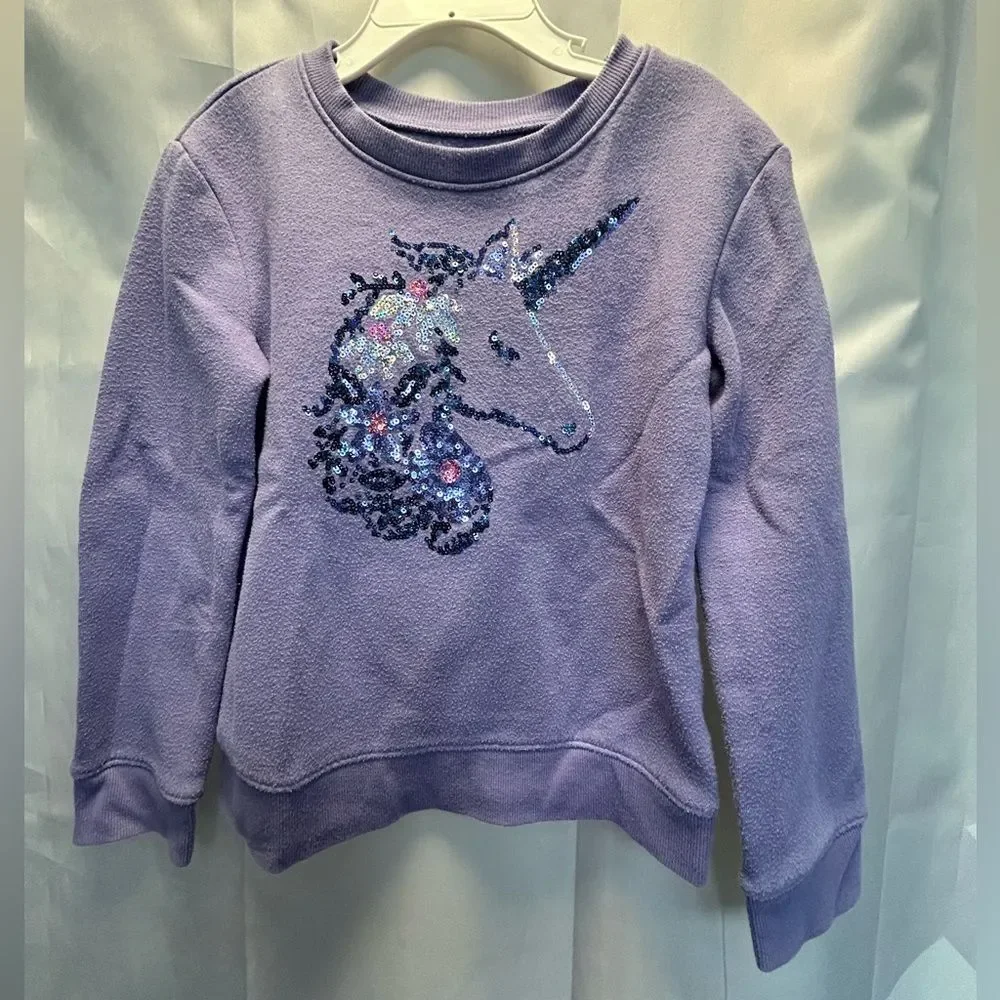 Jumping Beans Lavender Sequin Unicorn Top